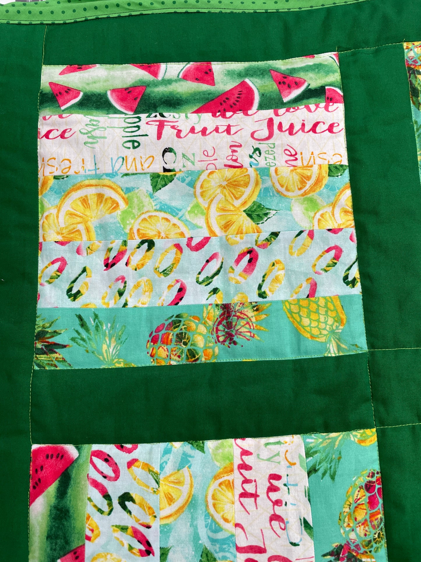 Handcrafted picnic size quilt