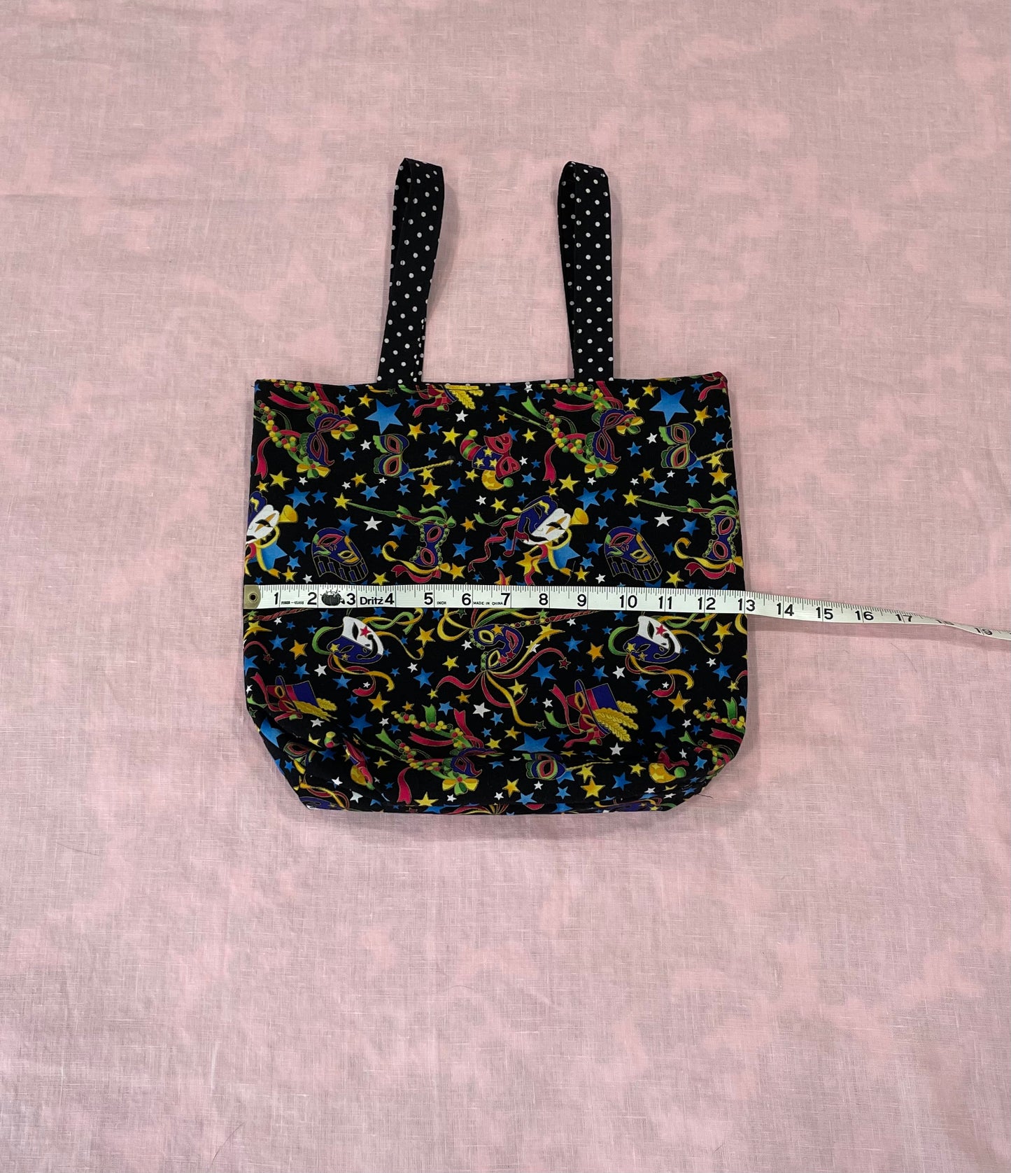 Black fabric lined tote