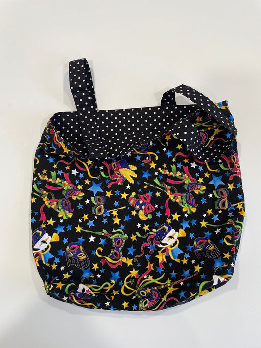 Black fabric lined tote