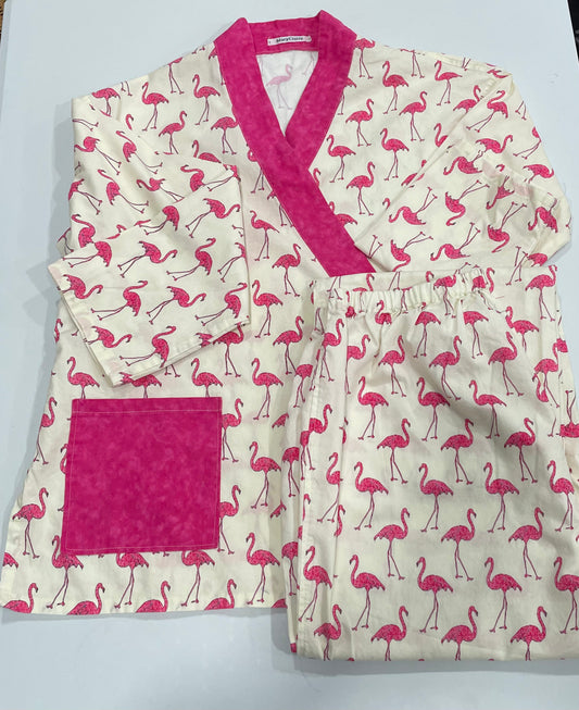 Flamingo print pajamas